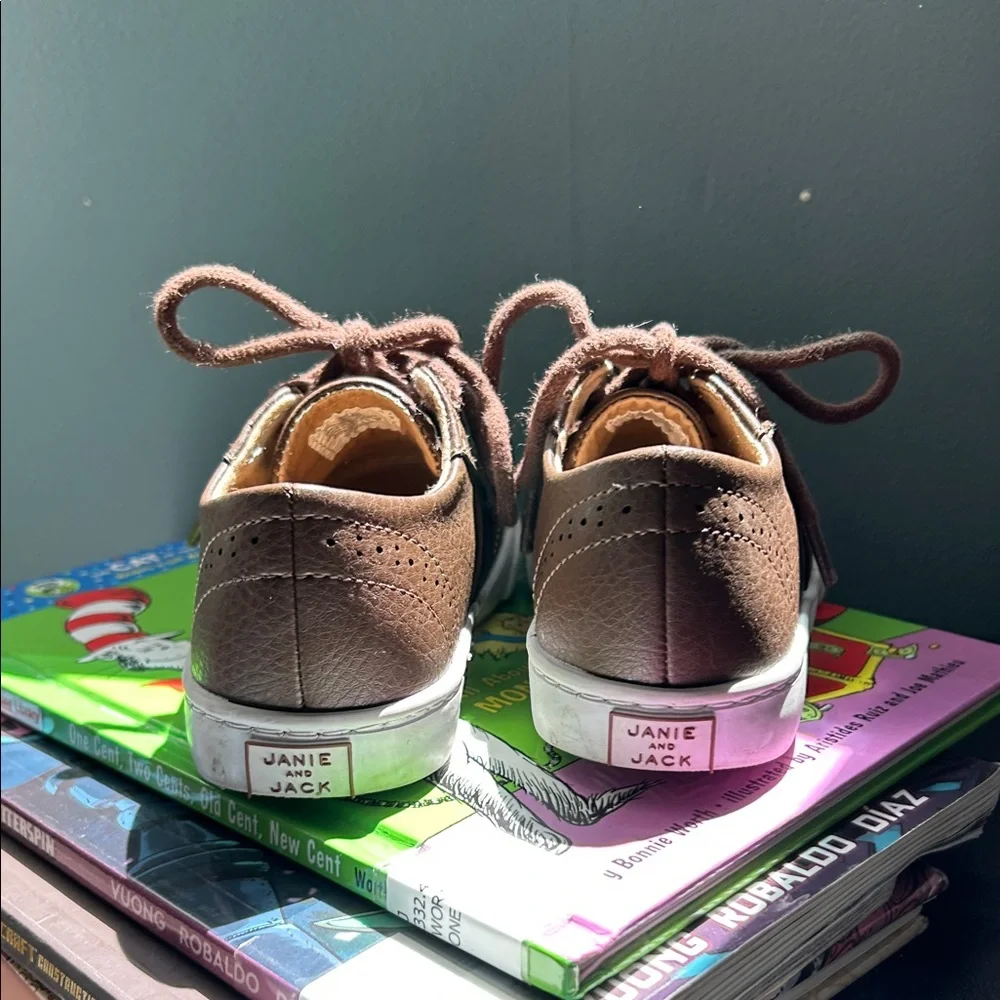 Janie and Jack Brown Kids Dress Shoes